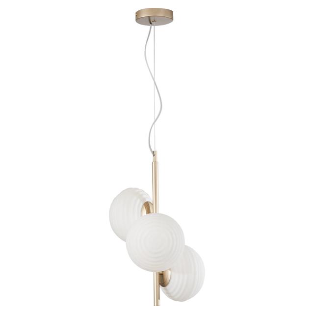 SOSPENSIONE LUCE AMBIENTE DESIGN RIPPLE ORO 3xE27 FINO A 20W Ø32,5x165 cm | Tecnomat SOSPENSIONE LUCE AMBIENTE DESIGN RIPPLE ORO 3xE27 FINO A 20W Ø32,5x165 cm - 2 | Tecnomat