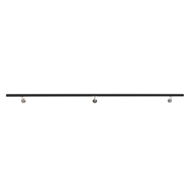 KIT CORRIMANO A MURO IN FERRO Ø 42,4x3000 mm VERNICIATO GRIGIO RAL 7021 | Tecnomat KIT CORRIMANO A MURO IN FERRO Ø 42,4x3000 mm VERNICIATO GRIGIO RAL 7021 | Tecnomat
