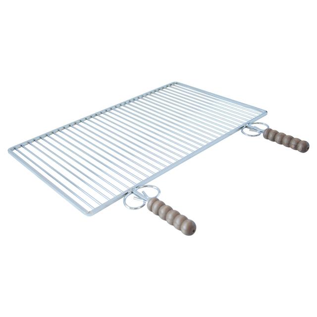 GRATICOLA ACCIAIO CROMATO CON MANICI IN LEGNO 67x40 cm | Tecnomat GRATICOLA ACCIAIO CROMATO CON MANICI IN LEGNO 67x40 cm | Tecnomat