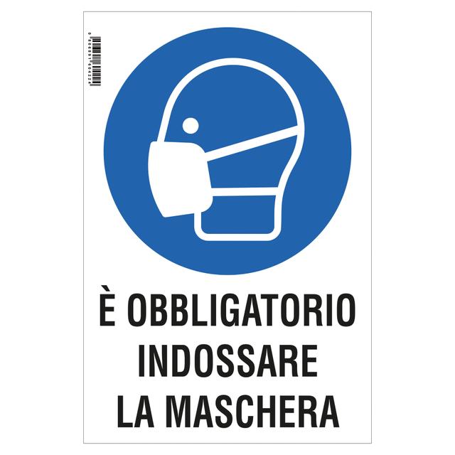 CARTELLO OBBLIGO MASCHERINA IN PVC RIGIDO 20x30 cm | Tecnomat CARTELLO OBBLIGO MASCHERINA IN PVC RIGIDO 20x30 cm - 2 | Tecnomat