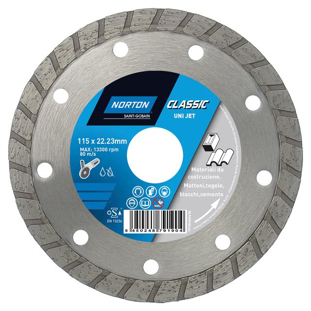 DISCO DIAMANTATO NORTON CLASSIC Ø115 mm CORONA CONTINUA TURBO CEMENTO LATERIZI | Tecnomat DISCO DIAMANTATO NORTON CLASSIC Ø115 mm CORONA CONTINUA TURBO CEMENTO LATERIZI | Tecnomat