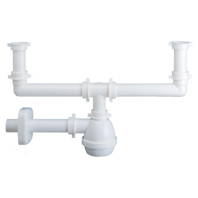 SIFONE LIRA LAVELLO INOX 2 VASCHE 1''1/2 CANOTTO Ø 40 mm | Tecnomat SIFONE LIRA LAVELLO INOX 2 VASCHE 1''1/2 CANOTTO Ø 40 mm | Tecnomat