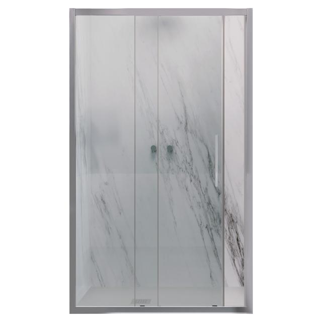 PORTA DOCCIA ITALIA SCORREVOLE 137-141cm VETRO TRASPARENTE 6 mm PROFILI ACCIAIO SPAZZOLATO | Tecnomat PORTA DOCCIA ITALIA SCORREVOLE 137-141cm VETRO TRASPARENTE 6 mm PROFILI ACCIAIO SPAZZOLATO - 2 | Tecnomat