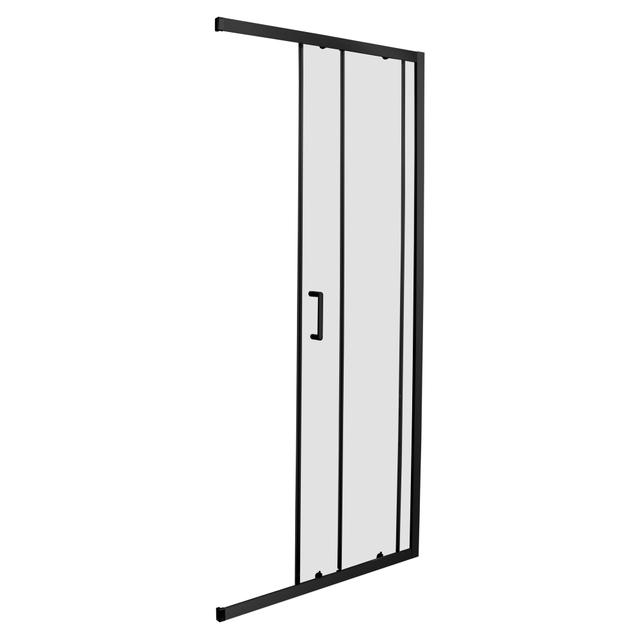 LATO PER ANGOLO PERLOZ 98-100 H 190 cm VETRO TEMPERATO TRASPARENTE 6 mm PROFILO NERO | Tecnomat LATO PER ANGOLO PERLOZ 98-100 H 190 cm VETRO TEMPERATO TRASPARENTE 6 mm PROFILO NERO - 2 | Tecnomat