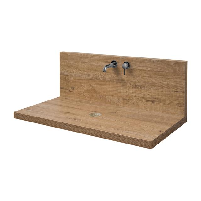 TOP E ALZATA NUXIS IN LEGNO ROVERE 90x31 x46,5cm (LxHxP) MISCELATORE PARETE CROMO INCLUSO | Tecnomat TOP E ALZATA NUXIS IN LEGNO ROVERE 90x31 x46,5cm (LxHxP) MISCELATORE PARETE CROMO INCLUSO | Tecnomat