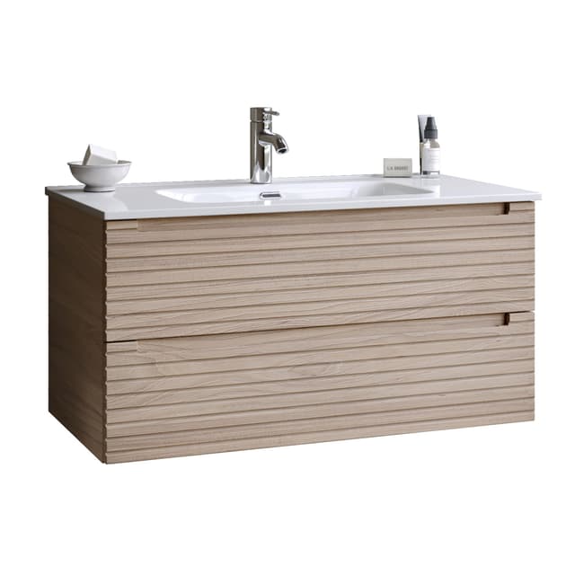 BASE PORTALAVABO LULLI DOGATA ROVERE AMALFI 2 CASSETTI SOFTCLOSE 90x45x45 cm (LxHxP) | Tecnomat BASE PORTALAVABO LULLI DOGATA ROVERE AMALFI 2 CASSETTI SOFTCLOSE 90x45x45 cm (LxHxP) - 2 | Tecnomat