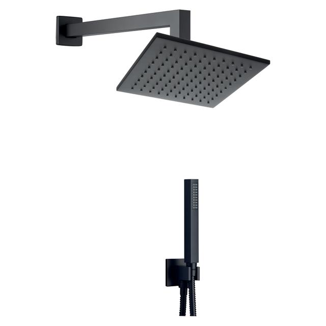 KIT DOCCIA PALAZZANI DOCCE SQUARE NERO BRACCIO 300 mm SOFFIONE ABS 200x200 mm E DOCCETTA 1 GET | Tecnomat KIT DOCCIA PALAZZANI DOCCE SQUARE NERO BRACCIO 300 mm SOFFIONE ABS 200x200 mm E DOCCETTA 1 GET | Tecnomat