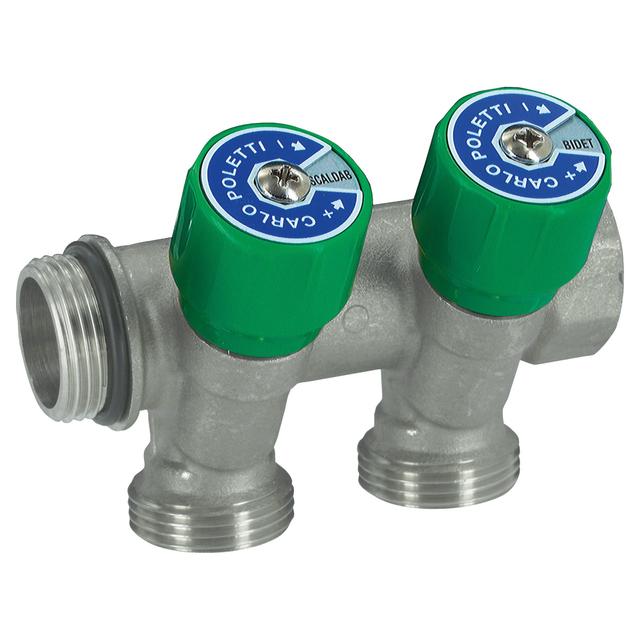 COLLETTORE SANITARIO POLETTI C522 2 VIE 3/4'' EUROCONO INT. 40 mm INGR. 3/4'' CON AUTOTENUTA | Tecnomat COLLETTORE SANITARIO POLETTI C522 2 VIE 3/4'' EUROCONO INT. 40 mm INGR. 3/4'' CON AUTOTENUTA | Tecnomat