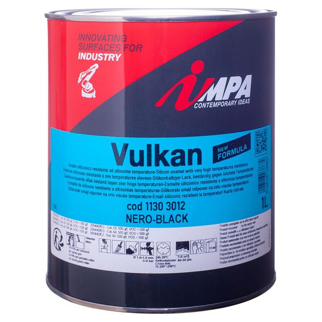 SMALTO SILICONICO IMPA ALTE TEMPERATURE NERO 1 l OLTRE I 500° 7-8 mq/l A 2 MANI | Tecnomat SMALTO SILICONICO IMPA ALTE TEMPERATURE NERO 1 l OLTRE I 500° 7-8 mq/l A 2 MANI | Tecnomat