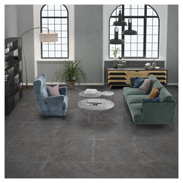 PAVIMENTO INTERNO STONE AGE PITCH 80x80x0,9 cm RETTIFICATO PEI4 R9 GRES PORCELLANATO | Tecnomat PAVIMENTO INTERNO STONE AGE PITCH 80x80x0,9 cm RETTIFICATO PEI4 R9 GRES PORCELLANATO | Tecnomat