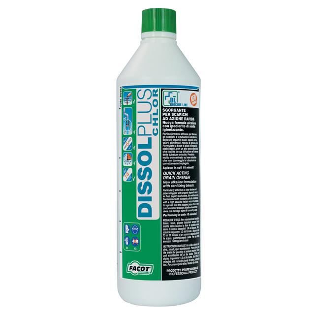 DISOTTURANTE FACOT DISSOL PLUS CHLOR 1l CONCENTRATO LIQUIDO PER TUBI DI SCARICO | Tecnomat DISOTTURANTE FACOT DISSOL PLUS CHLOR 1l CONCENTRATO LIQUIDO PER TUBI DI SCARICO - 2 | Tecnomat