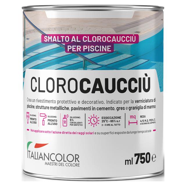 SMALTO AL CLOCAUCCIU PER PISCINE LPI 0,75 l AZZURRO RESA 4-5 m²/l PER MANO | Tecnomat SMALTO AL CLOCAUCCIU PER PISCINE LPI 0,75 l AZZURRO RESA 4-5 m²/l PER MANO - 2 | Tecnomat