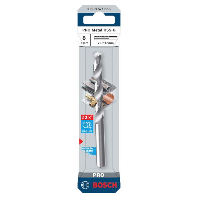 PUNTA BOSCH HSS RETTIFICATA Ø 8 mm PER METALLO PRO METAL HSS-G | Tecnomat PUNTA BOSCH HSS RETTIFICATA Ø 8 mm PER METALLO PRO METAL HSS-G - 2 | Tecnomat