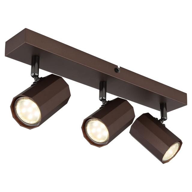 BARRA GLOBO JAMES 3xGU10 FINO 25W METALLO BRONZO SATINATO ORIENTABILE | Tecnomat BARRA GLOBO JAMES 3xGU10 FINO 25W METALLO BRONZO SATINATO ORIENTABILE - 2 | Tecnomat