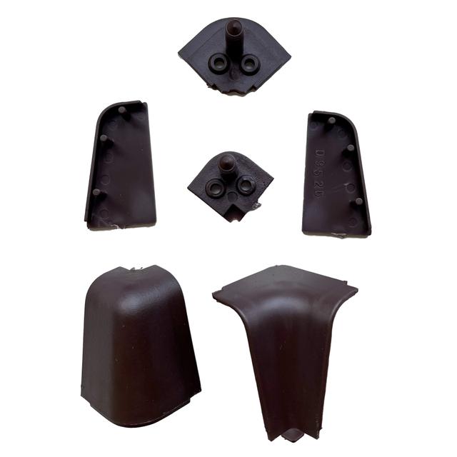 SET 1 ANGOLO 1 SPIGOLO 2 TERMINALI PVC PER ALZATINA MARRONE | Tecnomat SET 1 ANGOLO 1 SPIGOLO 2 TERMINALI PVC PER ALZATINA MARRONE | Tecnomat