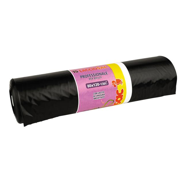 SACCO NERO VIROSAC 80x120 cm 45 my 150 l IN LDPE CON ANIMA ROTOLO DA 15 PEZZI | Tecnomat SACCO NERO VIROSAC 80x120 cm 45 my 150 l IN LDPE CON ANIMA ROTOLO DA 15 PEZZI - 2 | Tecnomat