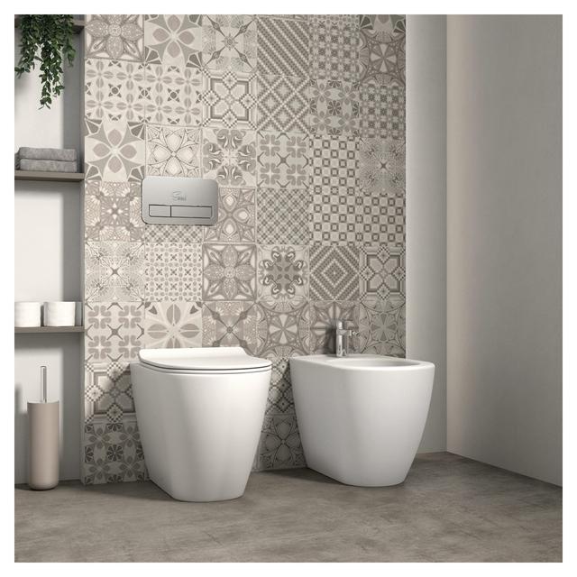 VASO SERIE AMSTERDAM FILO MURO A TERRA SCARICO MULTIPLO IN CERAMICA BIANCA | Tecnomat VASO SERIE AMSTERDAM FILO MURO A TERRA SCARICO MULTIPLO IN CERAMICA BIANCA | Tecnomat