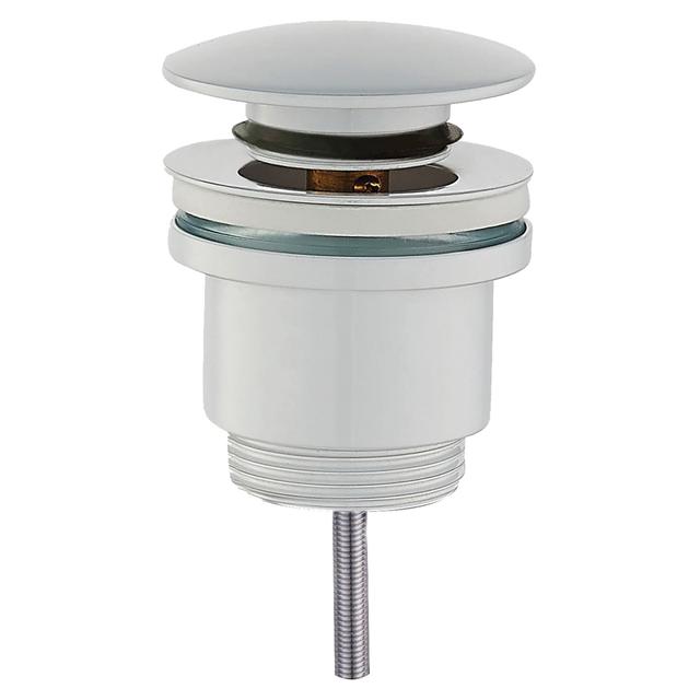 PILETTA LAVABO BIDET CLICK CLACK TECOM UNIVERSALE 1''1/4 IN OTTONE BIANCO TAPPO TONDO | Tecnomat PILETTA LAVABO BIDET CLICK CLACK TECOM UNIVERSALE 1''1/4 IN OTTONE BIANCO TAPPO TONDO | Tecnomat