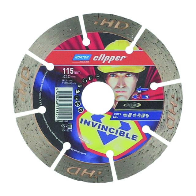 DISCO DIAMANTATO NORTON CLIPPER Ø115 mm INVINCIBLE CORONA SETTORI MULTIMATERIALE | Tecnomat DISCO DIAMANTATO NORTON CLIPPER Ø115 mm INVINCIBLE CORONA SETTORI MULTIMATERIALE | Tecnomat