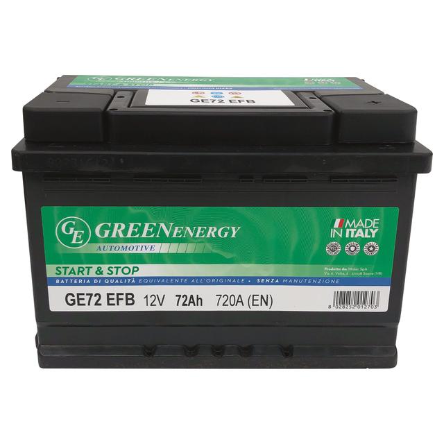 BATTERIA AUTO 72 Ah START & STOP EFB GREENENERGY SPUNTO 720 A 275x175x190 mm PESO 17,8 kg | Tecnomat BATTERIA AUTO 72 Ah START & STOP EFB GREENENERGY SPUNTO 720 A 275x175x190 mm PESO 17,8 kg | Tecnomat