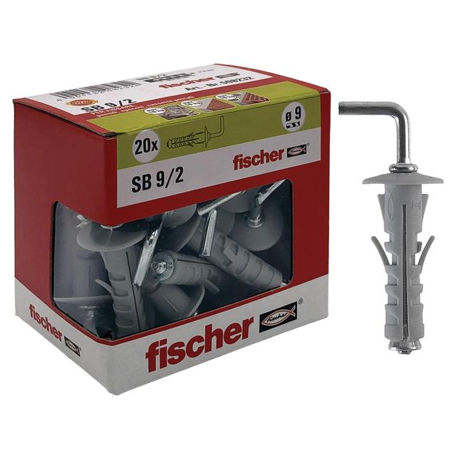 TASSELLI NYLON FISCHER SB 9/2 9x40 mm 20 PEZZI CON GANCIO MEDIO | Tecnomat TASSELLI NYLON FISCHER SB 9/2 9x40 mm 20 PEZZI CON GANCIO MEDIO | Tecnomat