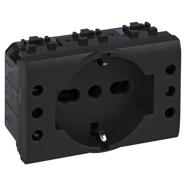 PRESA 4BOX SCHUKO CON 2 PRESE 10A COMPATIBILE BTICINO LIVING 4BP503.L | Tecnomat PRESA 4BOX SCHUKO CON 2 PRESE 10A COMPATIBILE BTICINO LIVING 4BP503.L | Tecnomat