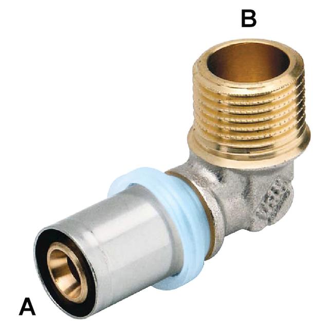 RACCORDO PRESS FIT RBM PER MULTISTRATO GOMITO M3/4''x26 mm PROFILO PRESSATURA TH – H –B | Tecnomat RACCORDO PRESS FIT RBM PER MULTISTRATO GOMITO M3/4''x26 mm PROFILO PRESSATURA TH – H –B | Tecnomat