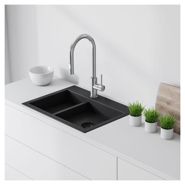 MISCELATORE LAVELLO ESSEBAGNO FOGA CROMO DOCCETTA ESTRAIBILE CARTUCCIA CERAMICA Ø 35 mm | Tecnomat MISCELATORE LAVELLO ESSEBAGNO FOGA CROMO DOCCETTA ESTRAIBILE CARTUCCIA CERAMICA Ø 35 mm - 2 | Tecnomat