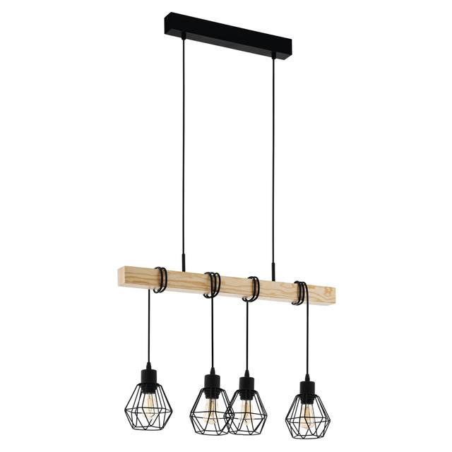 SOSPENSIONE EGLO TOWNSHEND 4xE27 60W STRUTTURA LEGNO E METALLO | Tecnomat SOSPENSIONE EGLO TOWNSHEND 4xE27 60W STRUTTURA LEGNO E METALLO - 2 | Tecnomat