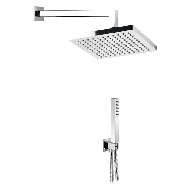 KIT DOCCIA PALAZZANI DOCCE SQUARE CROMO BRACCIO 300 mm SOFFIONE ABS 200x200 mm E DOCCETTA 1 GET | Tecnomat KIT DOCCIA PALAZZANI DOCCE SQUARE CROMO BRACCIO 300 mm SOFFIONE ABS 200x200 mm E DOCCETTA 1 GET | Tecnomat
