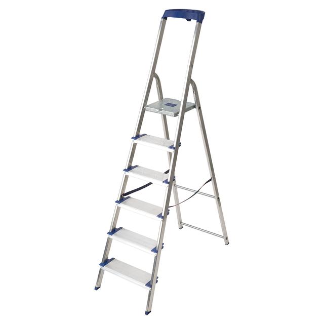 SCALA FACAL ALLUMINIO 6 GRADINI PESO 6,4 kg PORTATA 150 kg ALTEZZA PEDANA 127,5 cm | Tecnomat SCALA FACAL ALLUMINIO 6 GRADINI PESO 6,4 kg PORTATA 150 kg ALTEZZA PEDANA 127,5 cm | Tecnomat