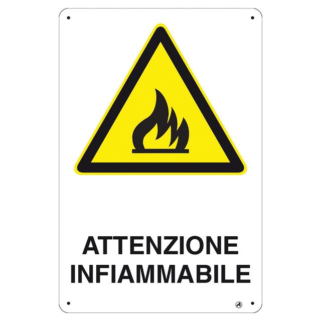 CARTELLO ATTENZIONE INFIAMMABILE IN PVC 20x30 cm | Tecnomat CARTELLO ATTENZIONE INFIAMMABILE IN PVC 20x30 cm - 2 | Tecnomat
