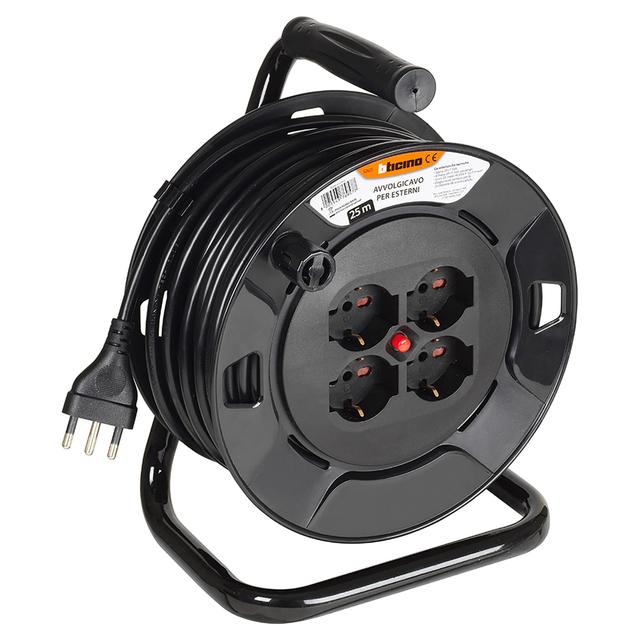 AVVOLGICAVO BTICINO 25m 4 PRESE UNIVERSALI CON CAVO 3x1,5 SPINA DA 16A | Tecnomat AVVOLGICAVO BTICINO 25m 4 PRESE UNIVERSALI CON CAVO 3x1,5 SPINA DA 16A - 2 | Tecnomat
