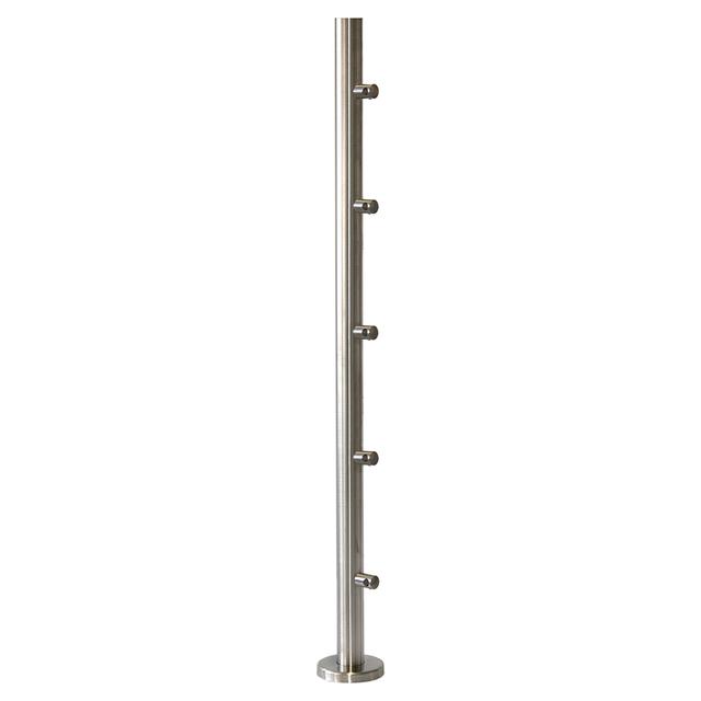 MONTANTE ANCORAGGIO A PAVIMENTO INOX 316 Ø 42,4x2x1000 mm PER 5 TONDINI Ø 12 mm | Tecnomat MONTANTE ANCORAGGIO A PAVIMENTO INOX 316 Ø 42,4x2x1000 mm PER 5 TONDINI Ø 12 mm | Tecnomat