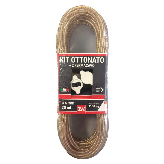 CAVO ACCIAIO OTTONATO Ø 4 mm 20 m + 2 STRINGICAVO RIVESTITO PVC TRASPARENTE | Tecnomat CAVO ACCIAIO OTTONATO Ø 4 mm 20 m + 2 STRINGICAVO RIVESTITO PVC TRASPARENTE | Tecnomat