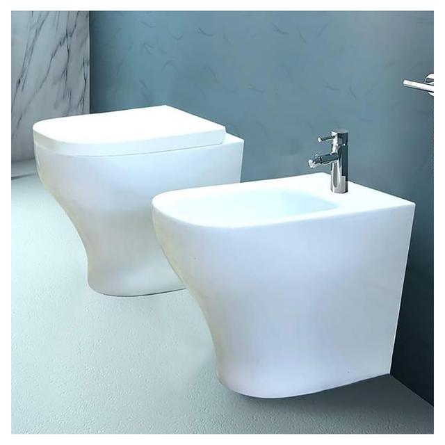 VASO SERIE NUVOLA FILO MURO A TERRA SCARICO MULTIPLO IN CERAMICA BIANCA | Tecnomat VASO SERIE NUVOLA FILO MURO A TERRA SCARICO MULTIPLO IN CERAMICA BIANCA - 2 | Tecnomat