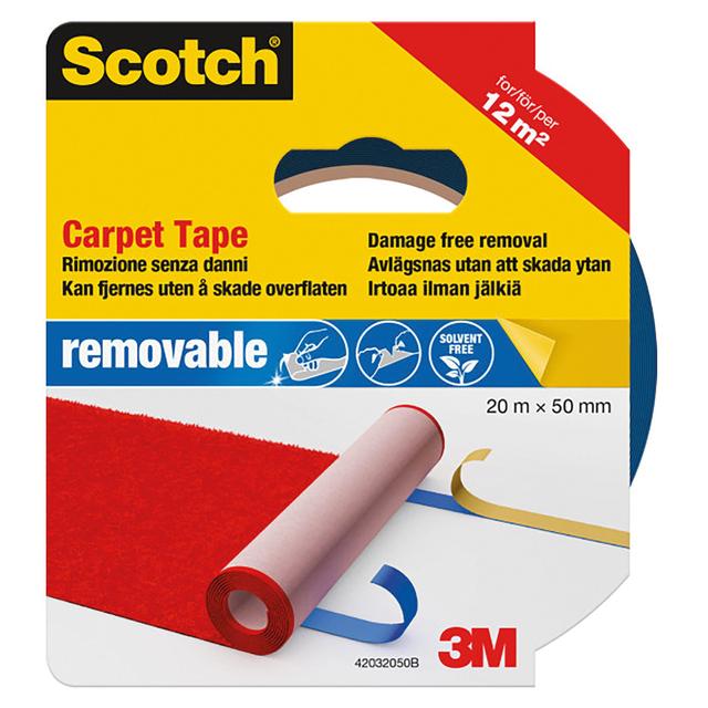 NASTRO BIADESIVO 3M 50 mm X 20 m RIMOVIBILE PER TAPPETI E MOQUETTE | Tecnomat NASTRO BIADESIVO 3M 50 mm X 20 m RIMOVIBILE PER TAPPETI E MOQUETTE | Tecnomat