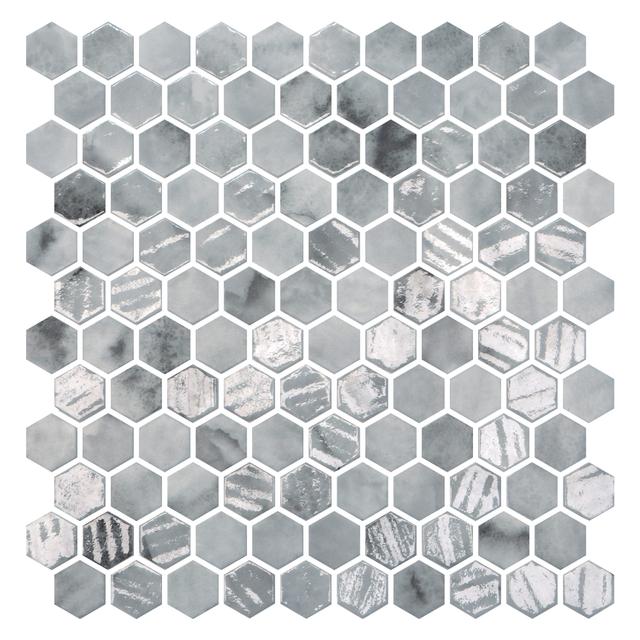 MOSAICO HEX ONICE LUCIDO 30x30x0,49 PEI 2 R4 PASTA DI VETRO VENDITA AL FOGLIO | Tecnomat MOSAICO HEX ONICE LUCIDO 30x30x0,49 PEI 2 R4 PASTA DI VETRO VENDITA AL FOGLIO - 2 | Tecnomat