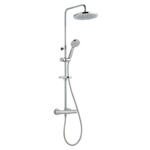COLONNA DOCCIA HUBER LODGE 3 GETTI CROMO SOFFIONE ABS Ø 250 mm MISCELATORE TERMOSTATICO | Tecnomat COLONNA DOCCIA HUBER LODGE 3 GETTI CROMO SOFFIONE ABS Ø 250 mm MISCELATORE TERMOSTATICO | Tecnomat