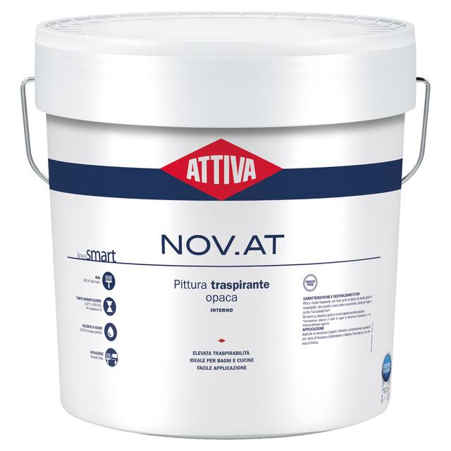 IDROPITTURA TRASPIRANTE ATTIVA 14 l NOV.AT OPACA BAGNI E CUCINE 3-4 m² CON 1 l A 2 MANI | Tecnomat IDROPITTURA TRASPIRANTE ATTIVA 14 l NOV.AT OPACA BAGNI E CUCINE 3-4 m² CON 1 l A 2 MANI | Tecnomat