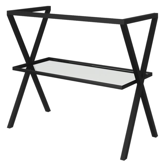 BASE CAVALLETTO IN METALLO NERO 80x70x46 cm (LxHxP) CON RIPIANO IN VETRO | Tecnomat BASE CAVALLETTO IN METALLO NERO 80x70x46 cm (LxHxP) CON RIPIANO IN VETRO | Tecnomat