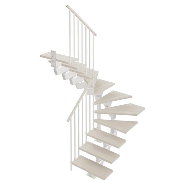 SCALA A GIORNO MAXI A U (DUE GIRI) 12 GRADINI IN LEGNO DI FAGGIO SBIANCATO ACCIAIO BIANCO | Tecnomat SCALA A GIORNO MAXI A U (DUE GIRI) 12 GRADINI IN LEGNO DI FAGGIO SBIANCATO ACCIAIO BIANCO | Tecnomat
