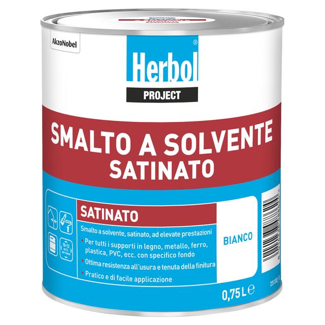 SMALTO SOLVENTE SATINATO HERBOL BIANCO 0,75 l 10-12 m²/l PER MANO | Tecnomat SMALTO SOLVENTE SATINATO HERBOL BIANCO 0,75 l 10-12 m²/l PER MANO - 2 | Tecnomat