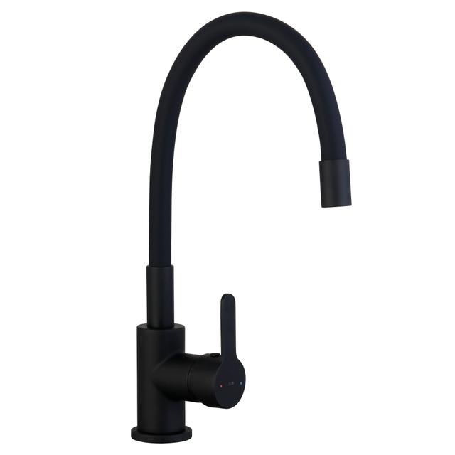 MISCELATORE LAVELLO ESSEBAGNO MEMORY NERO BOCCA ALTA FLESSIBILE CARTUCCIA CERAMICA Ø 35 mm | Tecnomat MISCELATORE LAVELLO ESSEBAGNO MEMORY NERO BOCCA ALTA FLESSIBILE CARTUCCIA CERAMICA Ø 35 mm - 2 | Tecnomat