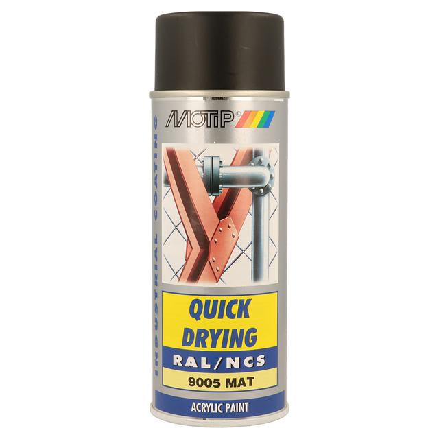 SMALTO SPRAY INDUSTRIAL MOTIP RAL 9005 NERO PROFONDO OPACO 400 ml | Tecnomat SMALTO SPRAY INDUSTRIAL MOTIP RAL 9005 NERO PROFONDO OPACO 400 ml | Tecnomat