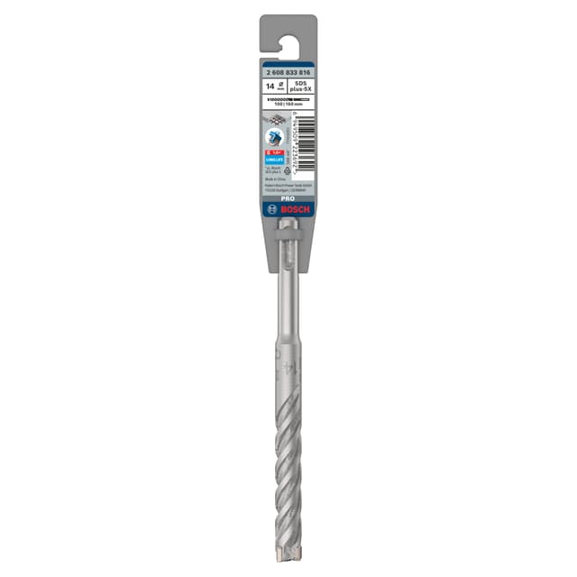 PUNTA BOSCH Ø14 mm 160/100mm 4 TAGLIENTI PUNTA BOSCH Ø14 mm 160/100 mm PER MURO E CALCESTRUZZO | Tecnomat PUNTA BOSCH Ø14 mm 160/100mm 4 TAGLIENTI PUNTA BOSCH Ø14 mm 160/100 mm PER MURO E CALCESTRUZZO - 2 | Tecnomat