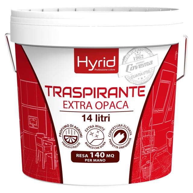 IDROPITTURA TRASPIRANTE HYRID BY COVEMA 14 l BIANCA BAGNI E CUCINE 5 m² CON 1 l A 2 MANI | Tecnomat IDROPITTURA TRASPIRANTE HYRID BY COVEMA 14 l BIANCA BAGNI E CUCINE 5 m² CON 1 l A 2 MANI | Tecnomat