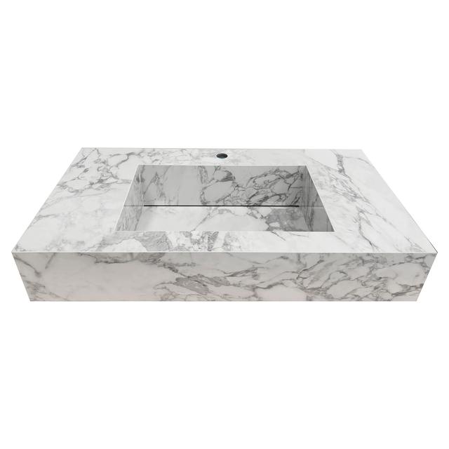 LAVABO MONOBLOCCO 1 VASCA 90x15x50 cm (LxHxP) GRES ARABESCATO STAFFE PORTATA 250 Kg | Tecnomat LAVABO MONOBLOCCO 1 VASCA 90x15x50 cm (LxHxP) GRES ARABESCATO STAFFE PORTATA 250 Kg | Tecnomat