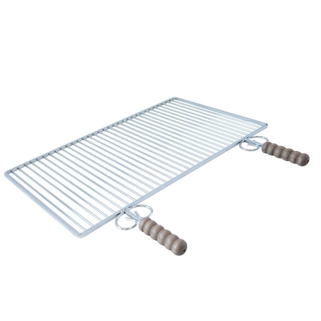 GRATICOLA ACCIAIO CROMATO CON MANICI IN LEGNO 80x40 cm | Tecnomat GRATICOLA ACCIAIO CROMATO CON MANICI IN LEGNO 80x40 cm | Tecnomat