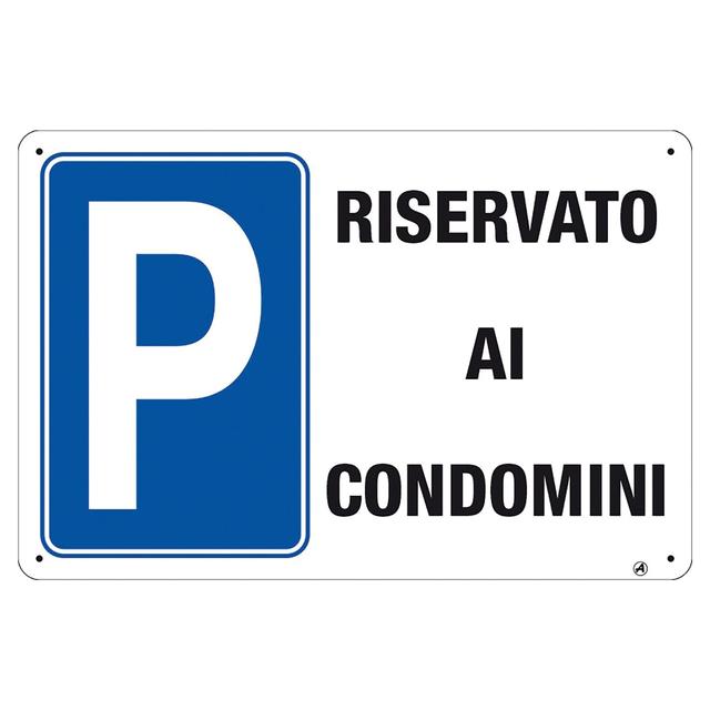 CARTELLO PARCHEGGIO RISERVATO CONDOMINI IN PVC 30x20 cm | Tecnomat CARTELLO PARCHEGGIO RISERVATO CONDOMINI IN PVC 30x20 cm - 2 | Tecnomat